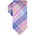 Set of plaid ties in pastel colors on a white background
