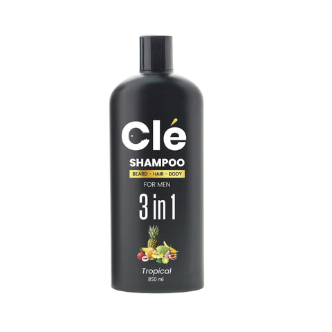 Cle 3 in 1 Tropical Shampoo  For Men 850ml