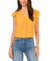 Vince Camuto Women's Golden Yellow Flutter Short Sleeve Blouse | Vince Camuto in Lebanon
