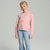 Sinsay Girl's Light Pink Subtle Textured Pattern Crewneck Cardigan