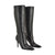 Nine West Women's Black Leather Gerty Knee High Boots
