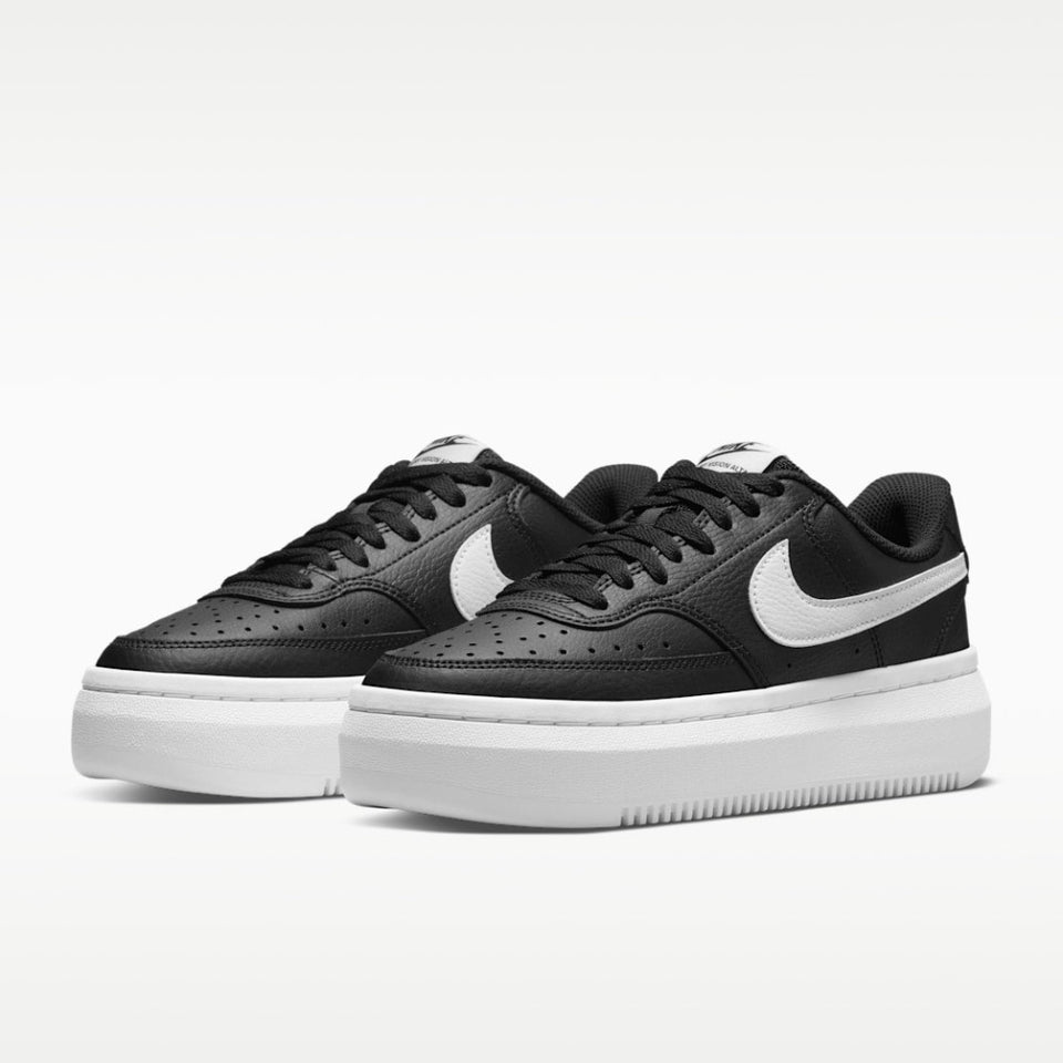 Nike Women's Black & White Court Vision Alta Sneakers