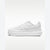 A white Nike Air Force 1 Low sneaker with a chunky platform sole, shown from a side profile view against a clean white background.