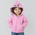 Sinsay Girl's Pink Cartoon Eyes On-Hood Jacket