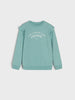 Light blue sweatshirt with 'Life is better with FRIENDS' text on a white background