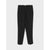 Black ribbed cropped trousers shown flat against a light gray background.