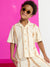 Sinsay Boy's Beige & Brown Striped Short Sleeve Shirt