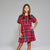 Sinsay Girl's Multicolor Short Sleeve Checkered Dress