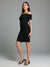 Sinsay Women's Black Off Shoulder Fitted Midi Dress|Sinsay In Lebanon