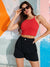 Sinsay Women's Black Cotton Paperbag Short | Sinsay In Lebanon