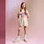 Sinsay Girl's Beige Oversized Short-Sleeve T-Shirt