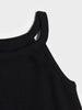 Sinsay Girl's Black Ribbed Strappy Tank Top
