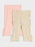 Sinsay Baby Girl's Pink/Beige Pack of 2 Leggings | Sinsay in Lebanon