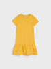 Yellow dress on a white background
