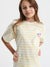 Sinsay Girl's White Striped T-Shirt With Print | Sinsay In Lebanon