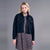 Sinsay Women's Black Suede Long Back Fringe Jacket