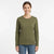 Hanes Originals Women's Dark Green Long-Sleeve Blouse