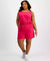 Id Ideology Women’s Fuchsia Plus Size Commuter Romper | Id Ideology In Lebanon
