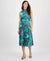 Tahari Asl Women's Multicolor Jade Rose Print Mock Neck Midi Dress | Tahari Asl In Lebanon