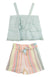 Rare Edition Girl's Multicolor Striped Short & Ruffle Top Outfit | Rare Edition In Lebanon