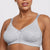 Bali Women's Light Gray Double Support Cotton Blend Wireless Bra