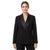 Alex Evenings Women's Black Contrasting Satin Shawl Collar Tuxedo Blazer
