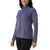 32 Heat Women's Dusty Blue Clean Mock Neck And A Smooth Full-Zip Front