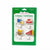 A 4-pack of Char Charms straw toppers in a green blister card package. The toppers include a blue and yellow soccer ball with a bow, a red 'GO TEAM!' sign, a brown football with a yellow ribbon, and a red and yellow cheerleader pennant.
