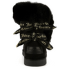 Juicy Couture Women's Black Faux Suede Cozy Winter & Snow Boot