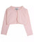 Pink children's jacket with a subtle pattern on a white background