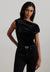 Lauren Ralph Lauren Women's Black Stretch Velvet Off-The Shoulder Blouse | Lauren Ralph Lauren In Lebanon