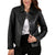 Frye Women's Black Leather Snap-Front Jacket