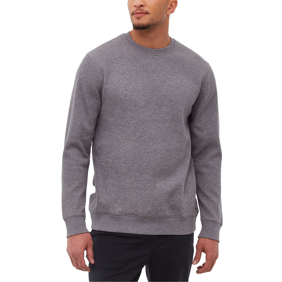 Bench Urbanwear Men's Gray Fleece Lined Thermal Sweatshirt