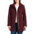 Vince Camuto Women's Burgundy Faux Wool Coat