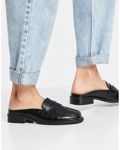 ASOS Design  Women's Black Slipper ANS215 (Shoes10,26,57)(shr)