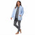 Cuddl Duds Women's Fluffy Fleece Light Blue Cardigan