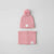 Sinsay Baby Girl's Dusty Pink Knitted Beanie and Scarf Accessories Set