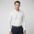 Ben Sherman Men's White Patterned Black Long-Sleeve Shirt