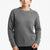 State Of Day Women's Gray Ribbed Crewneck Long-Sleeve Sweater