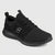 Black sneaker on a light gray background