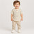 Sinsay Boy's Light Beige & Navy Horizontal Striped Crewneck T-Shirt