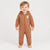 Sinsay Boy's Brown Chest Bear Print Hooded Overall