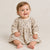 Sinsay Baby Girl's Beige & Brown Spotted Pattern Long Sleeve Dress