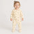 Sinsay Baby Girl's Cream Horse All Over Printed Ribbed Footed Overall