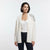 Anne Klein Women's Cream Embellished Open-Front Cardigan