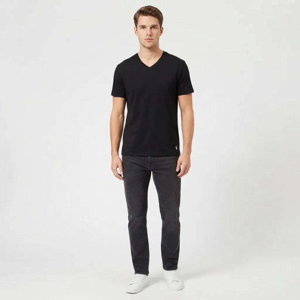 Polo Ralph Lauren Men's Black Small Logo Down Short-Sleeve T-Shirt