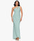 Betsy & Adam Women's Sage Green Petite One-Shoulder Ruched Gown Dress | Betsy & Adam In Lebanon