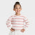 Cat & Jack Girl's White & Pink Striped Fleece Pullover Blouse | Cat & Jack In Lebanon