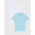 Sinsay Boy's White and Light Blue Short Sleeve and Soft Traditional 2-Pack Polo