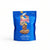 Blue packaging of Master Nuts Extra Nuts with images of almonds and text on a blurred background.